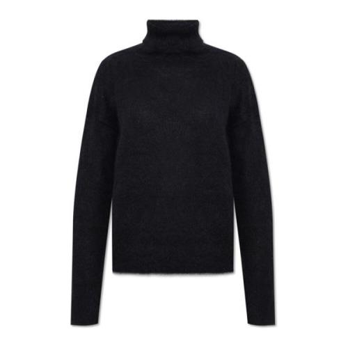 Saint Laurent Mohair-blend turtleneck sweater Black, Dam