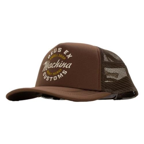 Deus Ex Machina Amped Circle Trucker Cap Brown, Unisex