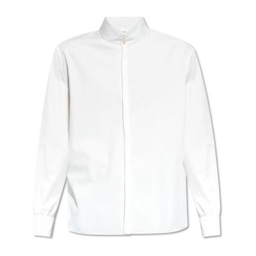 Saint Laurent Skjorta med ståkrage White, Herr