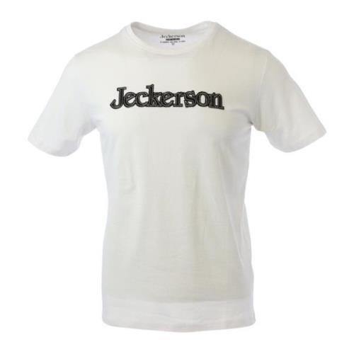 Jeckerson Vit Print Kortärmad T-shirt White, Herr