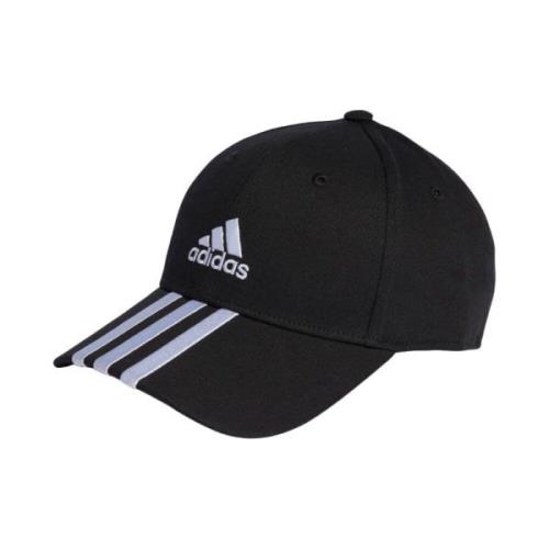 Adidas Svart baseballkeps med 3 ränder Black, Unisex