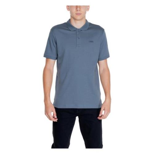 Calvin Klein Bomull Herr T-shirt Polo Kollektion Gray, Herr