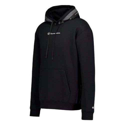 Champion Jacquard Banded Hoodie Black, Herr