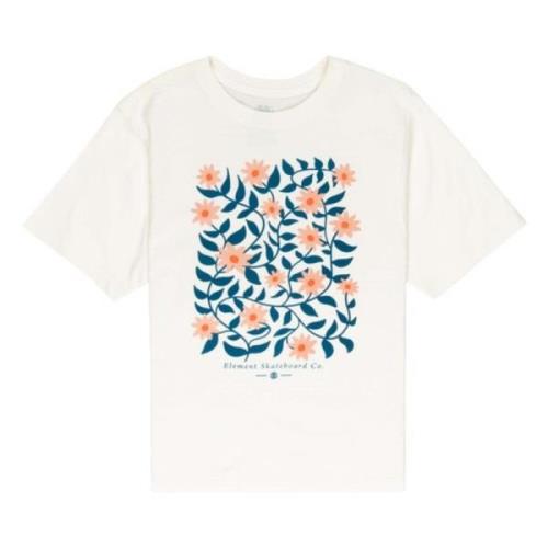 Element Blommor T-shirt White, Dam