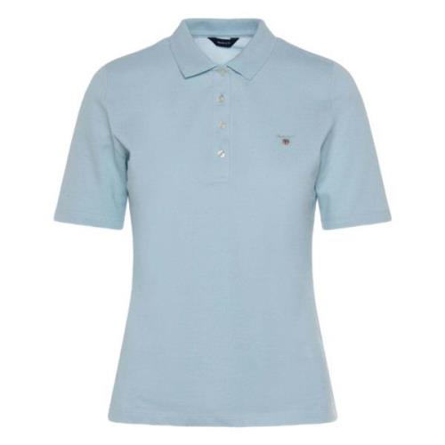 Gant Original Lss Pique Short Sleeve Polo Blue, Dam