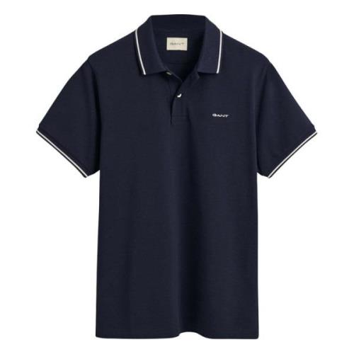 Gant Regular Fit Short Sleeve Polo Blue, Herr