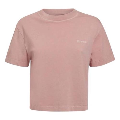 Guess Breanna Crop Tee T-shirt Pink, Dam