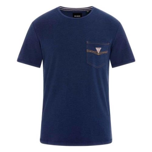 Guess T-shirt Blue, Herr