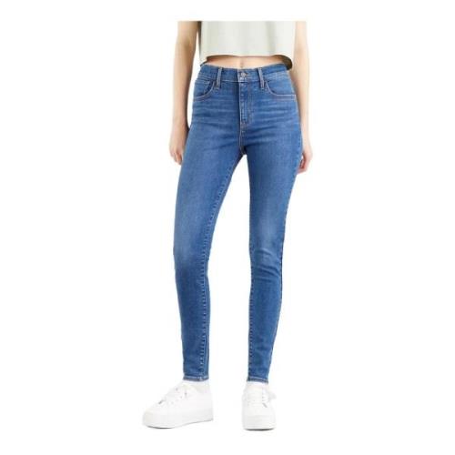 Levi's Blå Plain Zip Button Jeans Kvinnor Blue, Dam