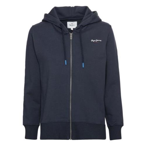 Pepe Jeans Calista Zipper Hoodie Blue, Dam