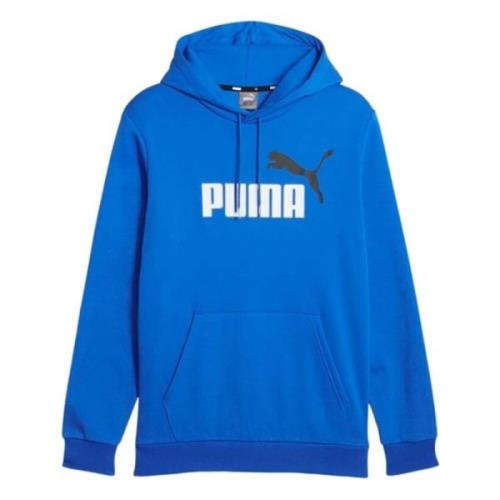 Puma Ess+ 2 Col Big Logo Hoodie Blue, Herr