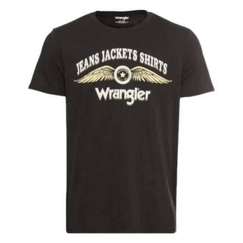 Wrangler T-shirt Black, Herr