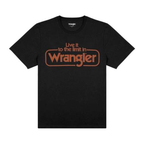 Wrangler T-Shirts Black, Herr