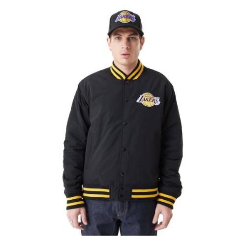 New Era NBA L.A Lakers Team Script Bomber Jacket Black, Herr