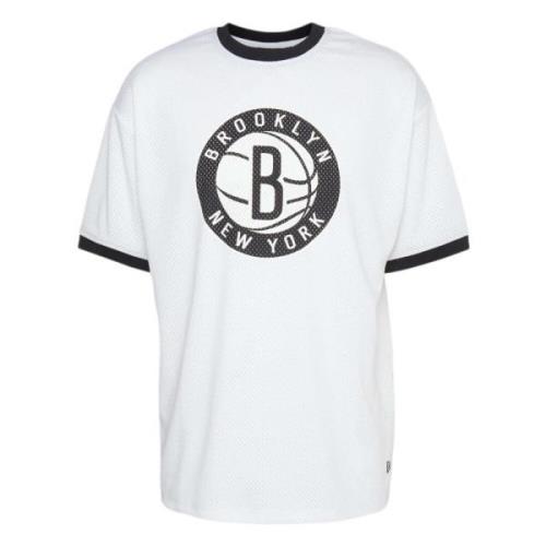 New Era NBA Brooklyn Nets Team Logo Mesh Os T-shirt White, Herr