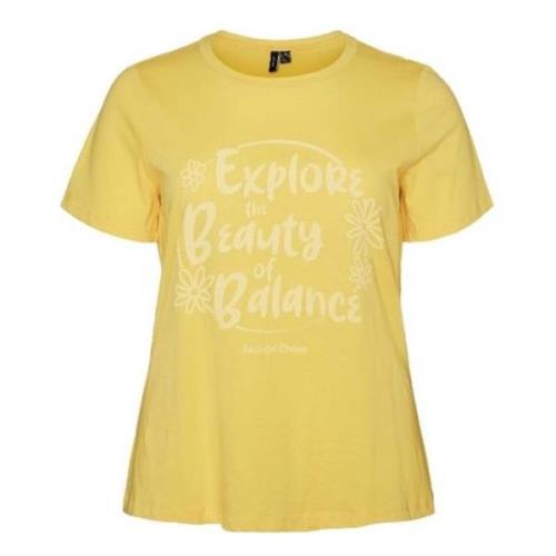 Vero Moda GUL T-shirt Yellow, Dam