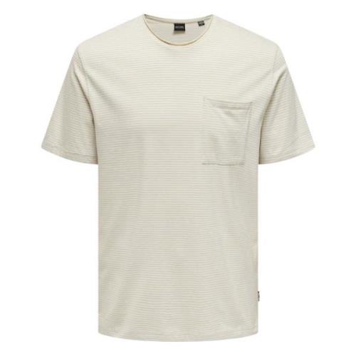 Only & Sons Regular Fit T-shirt Beige, Herr