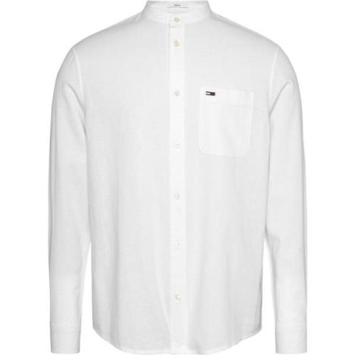 Tommy Jeans Vit Bomull Skjorta Regular Fit White, Herr