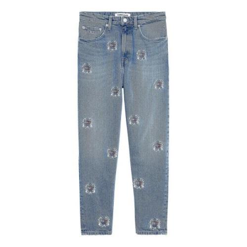 Tommy Jeans Klassiska Straight Fit Denim Jeans Blue, Dam