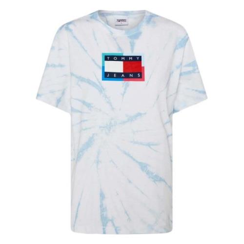 Tommy Jeans Avslappnad Tie Dye Flag Tee T-shirt Multicolor, Dam