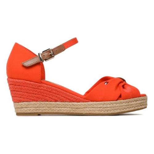 Tommy Jeans Basic Open Toe Wedge Heeled sandals Orange, Dam