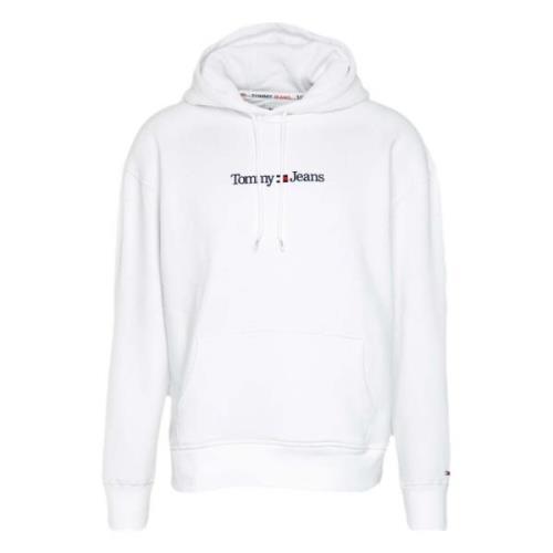 Tommy Jeans Hoodie White, Herr