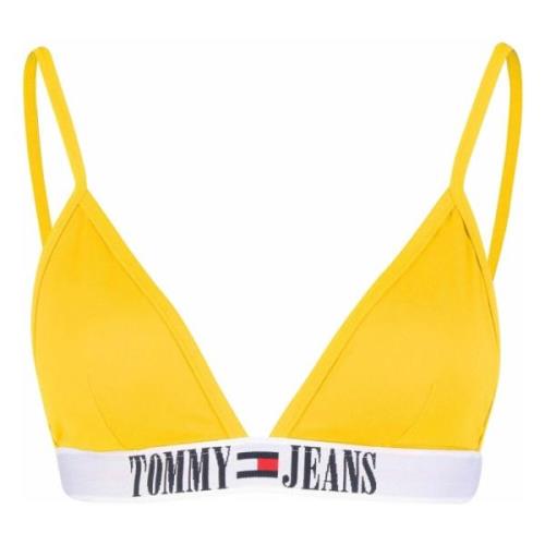 Tommy Jeans Bikini Top Yellow, Dam