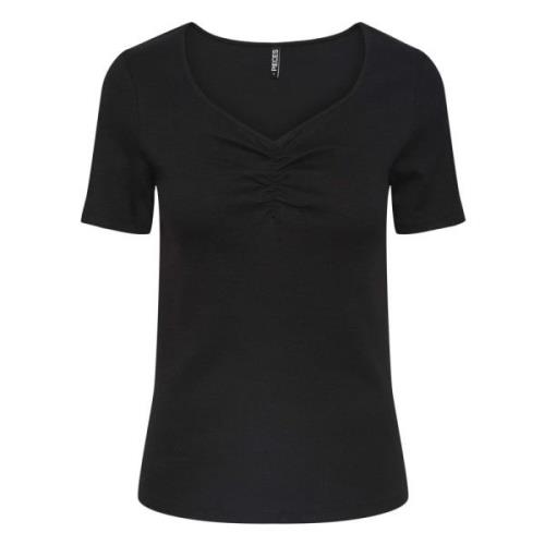 Pieces Billig T-shirt Black, Dam