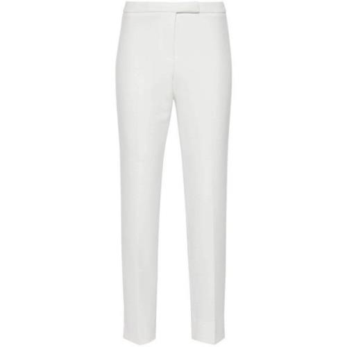 Peserico Slim Cut Crepe Byxor White, Dam