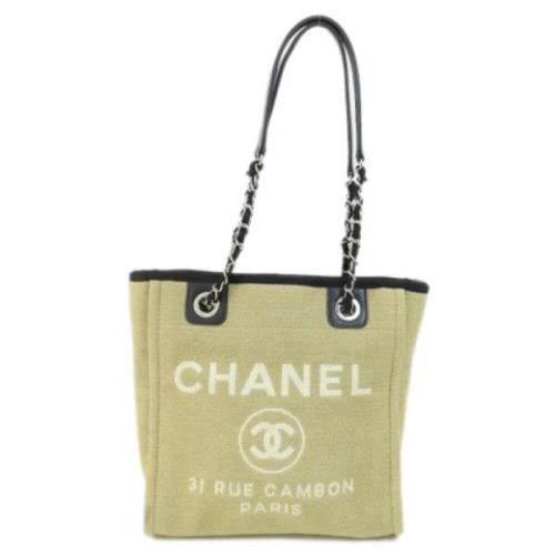 Chanel Vintage Pre-owned Canvas totevskor Beige, Dam