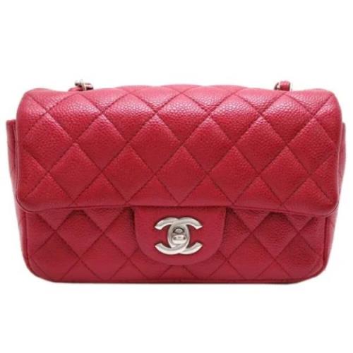 Chanel Vintage Pre-owned Laeder axelremsvskor Red, Dam