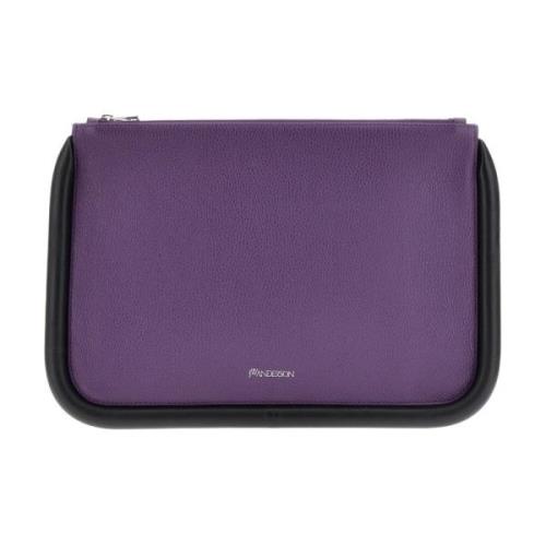 JW Anderson Fashionable Wallet for Men and Women Purple, Dam