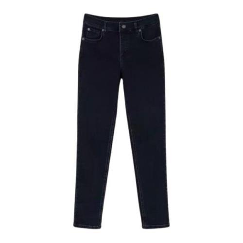 Twinset Svarta Skinny Jeans med Logobroderi Black, Dam