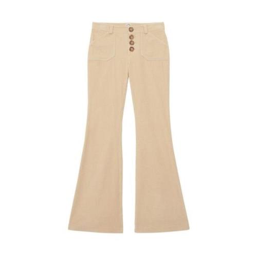 Ines De La Fressange Paris Charlotte Pants Beige, Dam