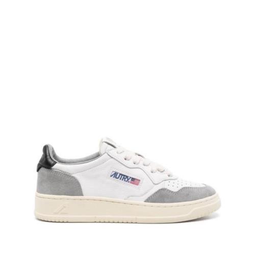 Autry Medalist Låga Läder Mocka Sneakers Gray, Dam