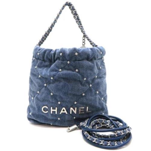 Chanel Vintage Pre-owned Denim handvskor Blue, Dam