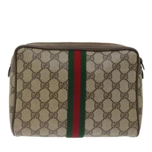 Gucci Vintage Pre-owned Laeder kuvertvskor Beige, Dam