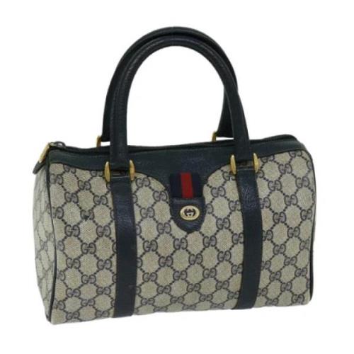 Gucci Vintage Pre-owned Canvas handvskor Blue, Dam