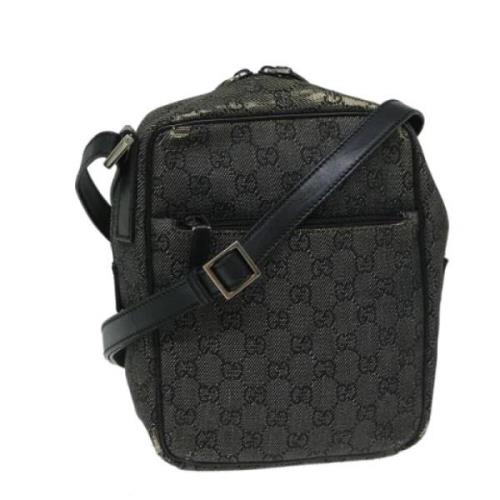 Gucci Vintage Pre-owned Canvas axelremsvskor Gray, Dam