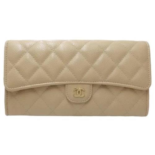 Chanel Vintage Pre-owned Laeder plnbcker Beige, Dam