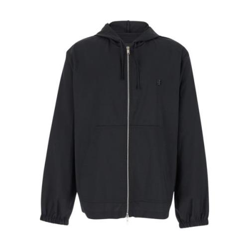 Givenchy Svart Hoodie Jacka med Dragkedja Black, Herr