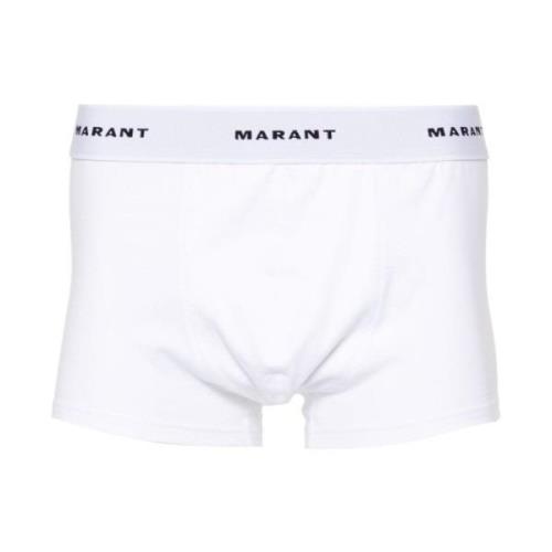 Isabel Marant Boxershorts med Logoband Vit White, Herr