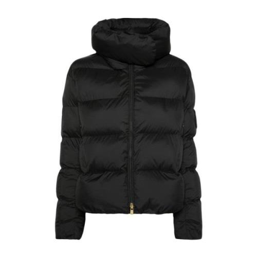 Pinko Quiltad Svart Kappa med Logopatch Black, Dam