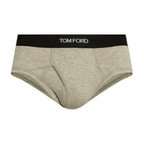 Tom Ford Briefs med logotyp Gray, Herr