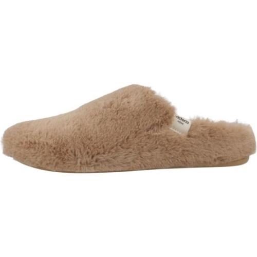 Victoria Mysiga Hemtofflor Beige, Dam