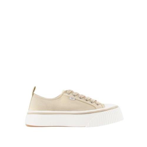 Ami Paris 1980 Low Top Bomull Sneakers - Off White Beige, Herr