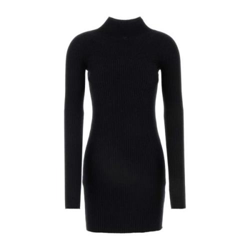 Courrèges Stilren Svart Mini Klänning Black, Dam