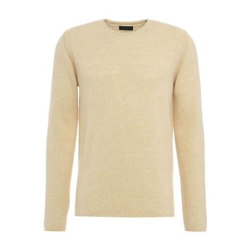 Roberto Collina Brun Stickat Aw24 Beige, Herr