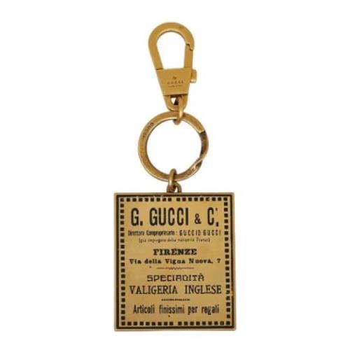 Gucci Vintage Pre-owned Metall nyckelhllare Yellow, Herr