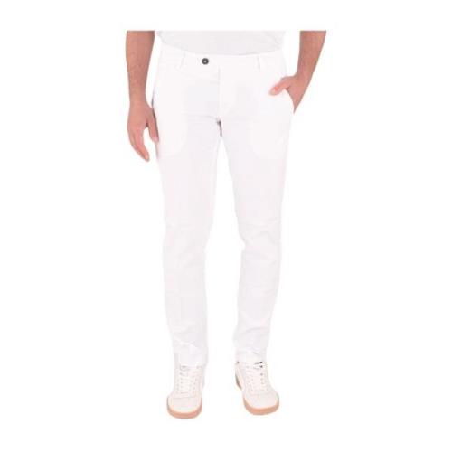 Roy Roger's Vita Chino Byxor Slim Fit White, Herr